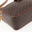 CELINE Macadam Canvas Shoulder Bag PVC Leather Brown Gold Auth 173557-11