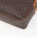 CELINE Macadam Canvas Shoulder Bag PVC Leather Brown Gold Auth 173557-12