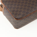 CELINE Macadam Canvas Shoulder Bag PVC Leather Brown Gold Auth 173557-13
