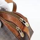 CELINE Macadam Canvas Shoulder Bag PVC Leather Brown Gold Auth 173557-14