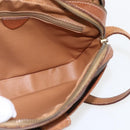 CELINE Macadam Canvas Shoulder Bag PVC Leather Brown Gold Auth 173557-18