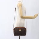 CELINE Macadam Canvas Shoulder Bag PVC Leather Brown Gold Auth 173557-24