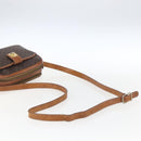CELINE Macadam Canvas Shoulder Bag PVC Leather Brown Gold Auth 173557-7