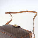 CELINE Macadam Canvas Shoulder Bag PVC Leather Brown Gold Auth 173557-8