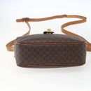 CELINE Macadam Canvas Shoulder Bag PVC Leather Brown Gold Auth 173557-9