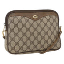 GUCCI GG Supreme Shoulder Bag PVC Beige Gold 97 02 068 Auth 173558A-1