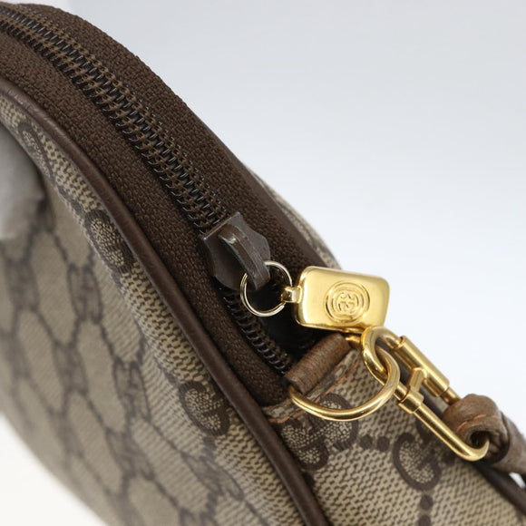 GUCCI GG Supreme Shoulder Bag PVC Beige Gold 97 02 068 Auth 173558A