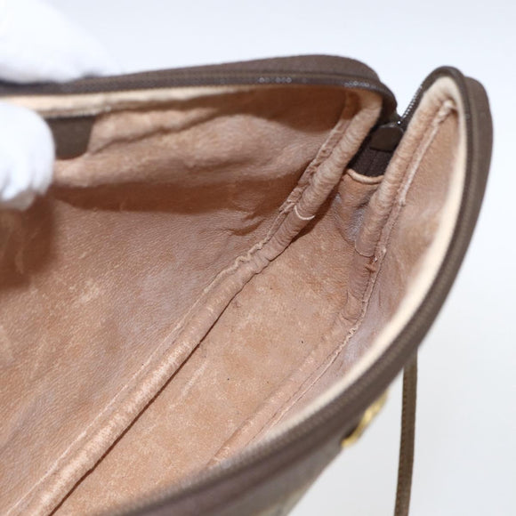 GUCCI GG Supreme Shoulder Bag PVC Beige Gold 97 02 068 Auth 173558A