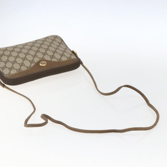 GUCCI GG Supreme Shoulder Bag PVC Beige Gold 97 02 068 Auth 173558A