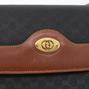 GUCCI Micro GG Canvas Shoulder Bag PVC Black Gold 004 106 0024 Auth 173559-14