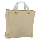 PRADA Hand Bag Nylon plastic Beige Clear Auth 173565-1
