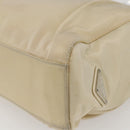 PRADA Hand Bag Nylon plastic Beige Clear Auth 173565-16