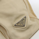 PRADA Hand Bag Nylon plastic Beige Clear Auth 173565-18