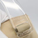 PRADA Hand Bag Nylon plastic Beige Clear Auth 173565-9