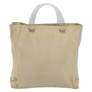 PRADA Hand Bag Nylon plastic Beige Clear Auth 173565-13