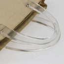 PRADA Hand Bag Nylon plastic Beige Clear Auth 173565-7