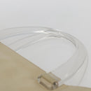 PRADA Hand Bag Nylon plastic Beige Clear Auth 173565-14