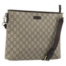 GUCCI GG Supreme Shoulder Bag PVC Beige Gold 388924 Auth 173571-1
