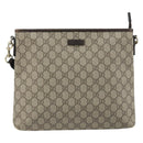GUCCI GG Supreme Shoulder Bag PVC Beige Gold 388924 Auth 173571-13