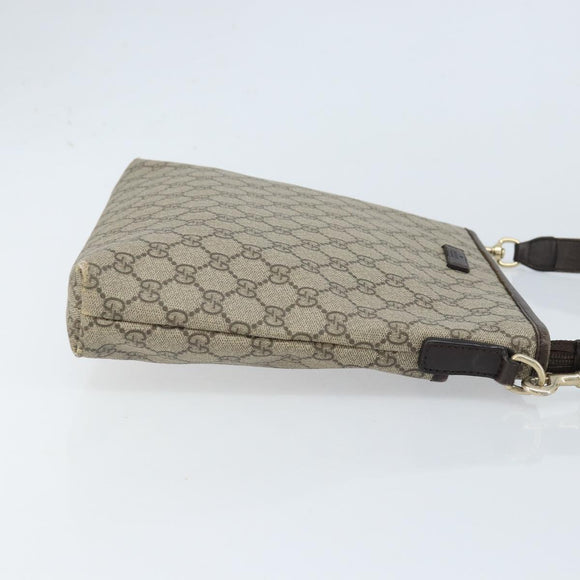 GUCCI GG Supreme Shoulder Bag PVC Beige Gold 388924 Auth 173571