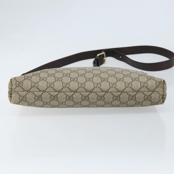 GUCCI GG Supreme Shoulder Bag PVC Beige Gold 388924 Auth 173571