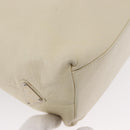 PRADA Shoulder Bag Leather plastic Ivory Clear Auth 173573-10