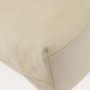 PRADA Shoulder Bag Leather plastic Ivory Clear Auth 173573-15