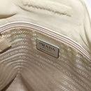 PRADA Shoulder Bag Leather plastic Ivory Clear Auth 173573-18