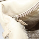 PRADA Shoulder Bag Leather plastic Ivory Clear Auth 173573-21
