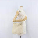 PRADA Shoulder Bag Leather plastic Ivory Clear Auth 173573-23