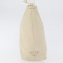 PRADA Shoulder Bag Leather plastic Ivory Clear Auth 173573-4