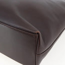 GUCCI Bamboo Hand Bag Leather Dark Brown Gold Auth 173575-15