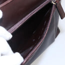 GUCCI Bamboo Hand Bag Leather Dark Brown Gold Auth 173575-22