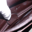 GUCCI Bamboo Hand Bag Leather Dark Brown Gold Auth 173575-12