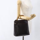 GUCCI Bamboo Hand Bag Leather Dark Brown Gold Auth 173575-23