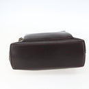 GUCCI Bamboo Hand Bag Leather Dark Brown Gold Auth 173575-5