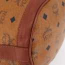 MCM Vicetos Logogram Shoulder Bag PVC Leather Brown Gold Auth 173576-10