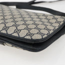 GUCCI GG Supreme Shoulder Bag PVC Navy Gold Auth 173579-15