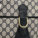 GUCCI GG Supreme Shoulder Bag PVC Navy Gold Auth 173579-17