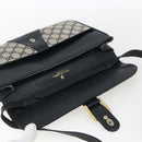 GUCCI GG Supreme Shoulder Bag PVC Navy Gold Auth 173579-10