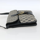 GUCCI GG Supreme Shoulder Bag PVC Navy Gold Auth 173579-3