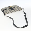 GUCCI GG Supreme Shoulder Bag PVC Navy Gold Auth 173579-7