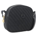 GUCCI Shoulder Bag Canvas Leather Black Gold 007 115 0175 Auth 173582-1