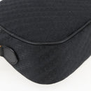 GUCCI Shoulder Bag Canvas Leather Black Gold 007 115 0175 Auth 173582-16