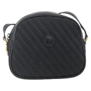 GUCCI Shoulder Bag Canvas Leather Black Gold 007 115 0175 Auth 173582-13