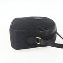 GUCCI Shoulder Bag Canvas Leather Black Gold 007 115 0175 Auth 173582-4