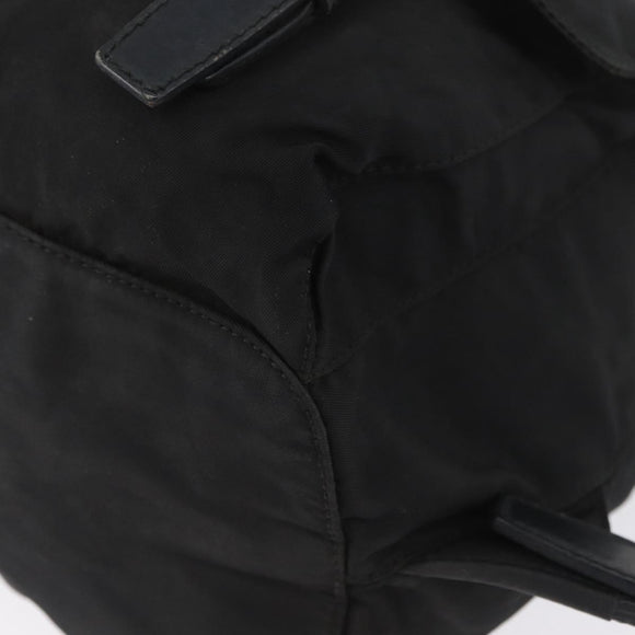 PRADA Backpack Nylon Black Silver Auth 173583