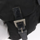 PRADA Backpack Nylon Black Silver Auth 173583-24