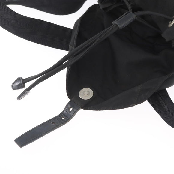 PRADA Backpack Nylon Black Silver Auth 173583
