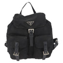 PRADA Backpack Nylon Black Silver Auth 173583-13